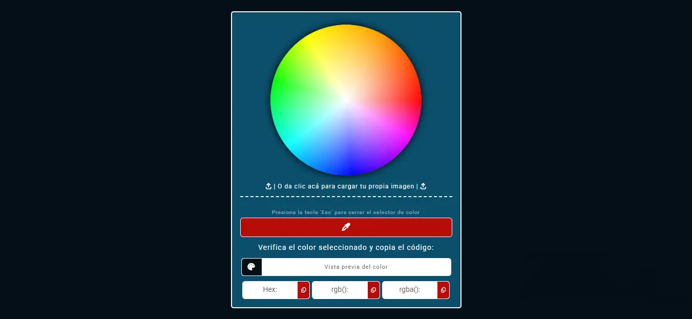 Sitio web desarrollado con JavaScript, la biblioteca jQuery, SCSS y Bootstrap, publicado mediante GitHub Pages, conectado a EyeDropper API.