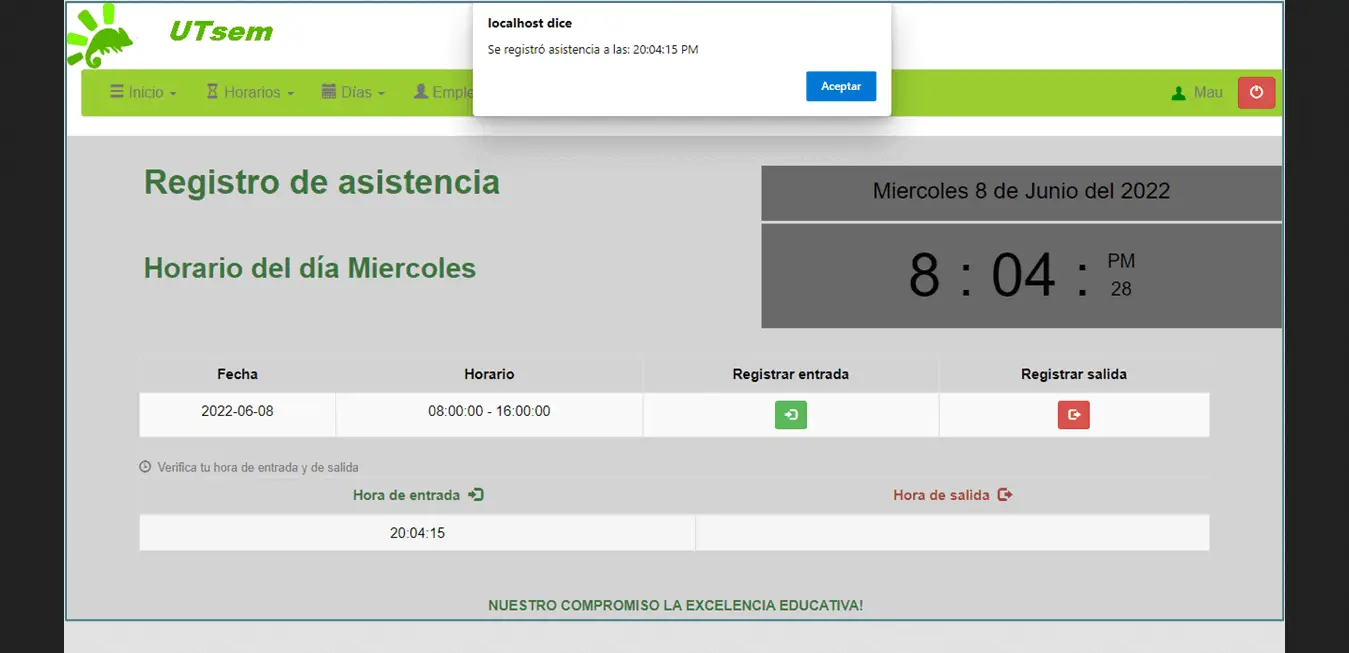 Sitio web desarrollado con PHP y JavaScript, utilizando las bibliotecas jQuery y TCPDF, además de AJAX, CSS y Bootstrap. Está conectado a una base de datos MySQL.