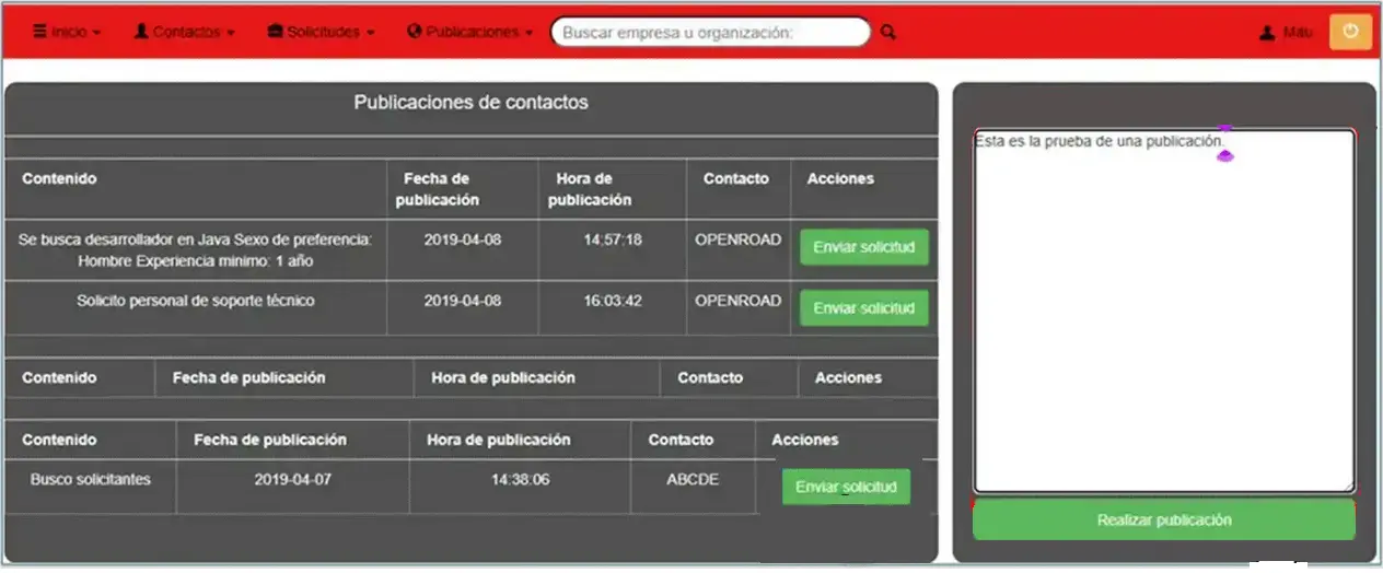 Sitio web desarrollado con PHP y JavaScript, la biblioteca jQuery y el uso de AJAX, además de CSS y Bootstrap. Está conectado a una base de datos MySQL.